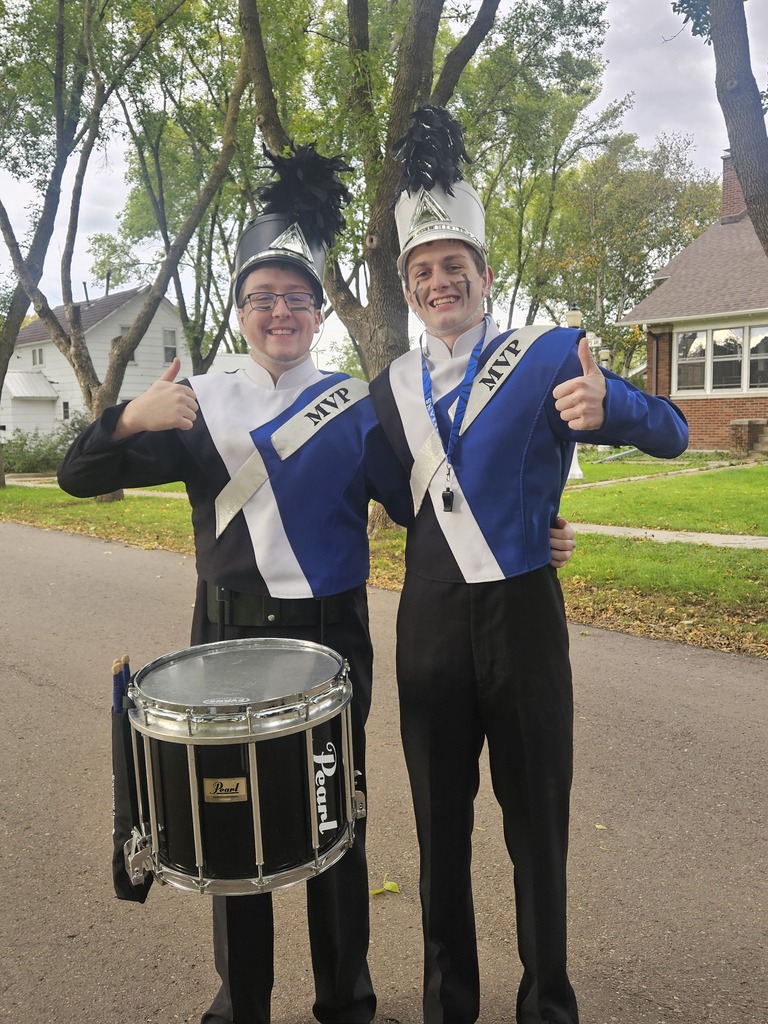 Mt. Vernon's 2 seniors in band, Max Bork and Daniel Dorsey