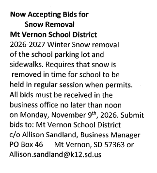 Snow Removal Bid