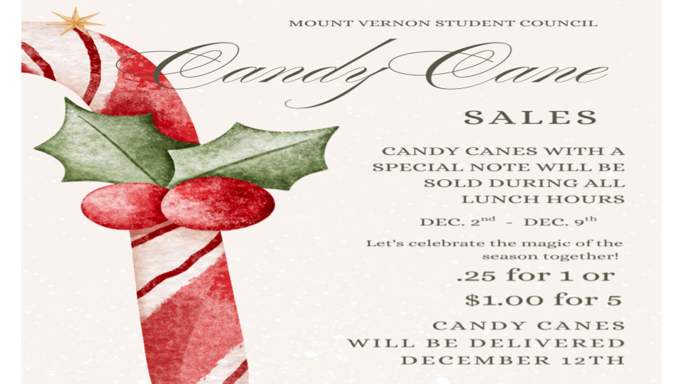 2025 MV Student Council  Candy Cane Sales