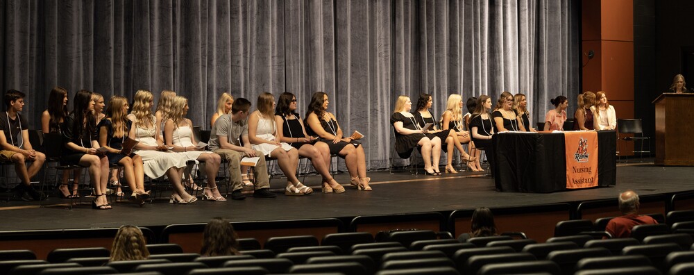 CNA students graduate as nursing assistants.