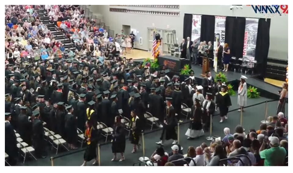 Graduation recessional photo