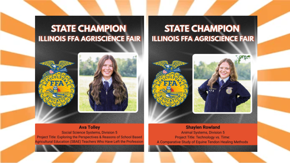 Congrats to Ava Tolley and Shaylen Rowland -FFA State Champs