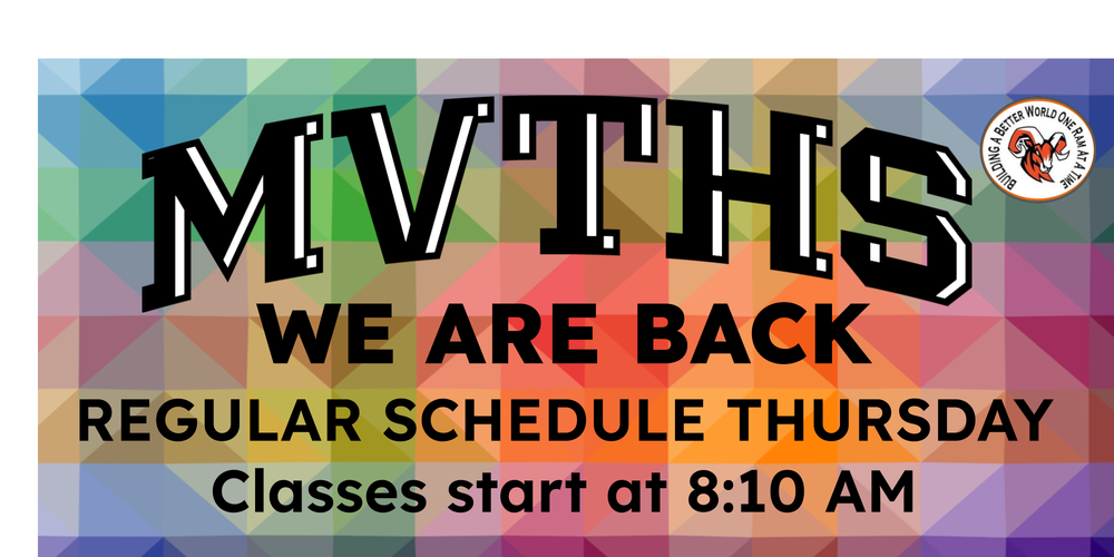 Regular Schedule Thursday