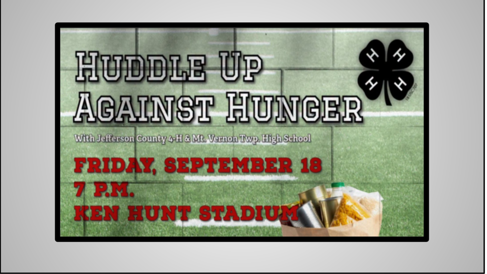Huddle Up Against Hunger - Sept 18th at 7