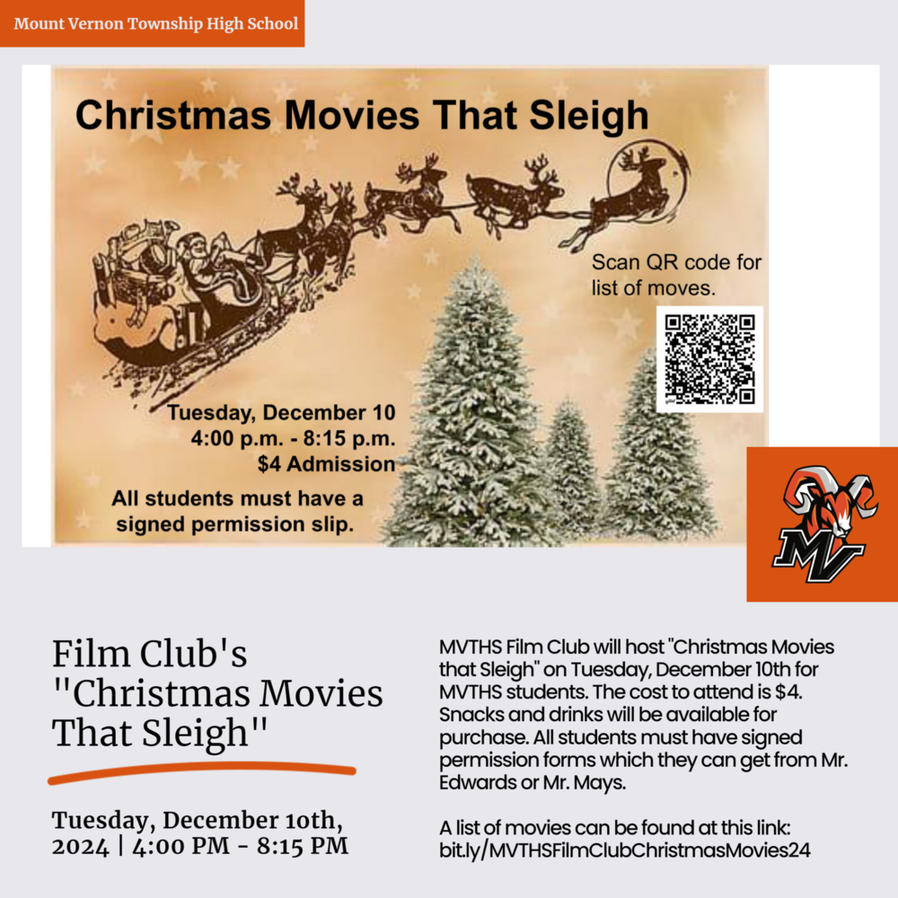 Film Club's "Christmas Movies That Sleigh"