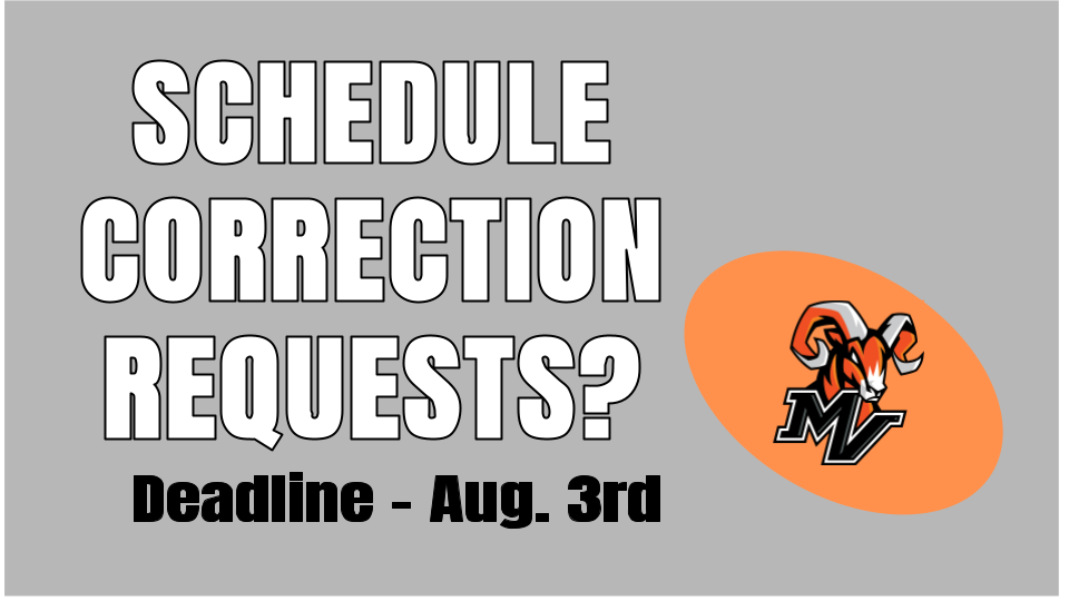 26-27 schedule correction request art