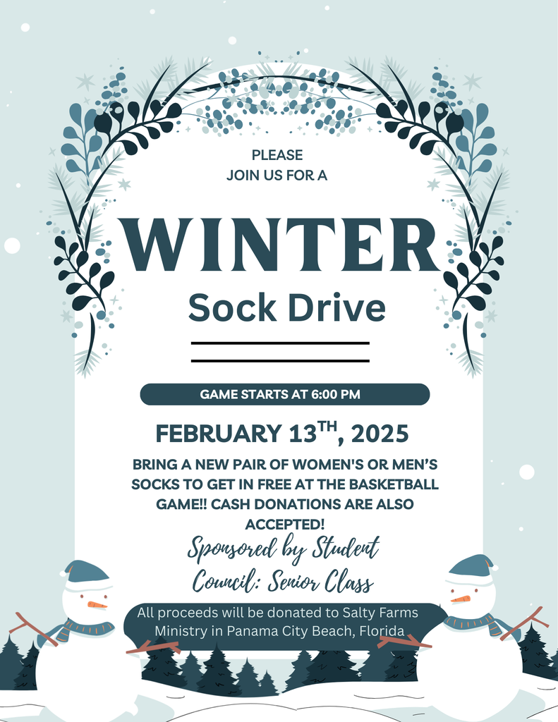 On FEB. 13th, Bring a new pair of women's or men's socks to get in free at the Basketball Game!