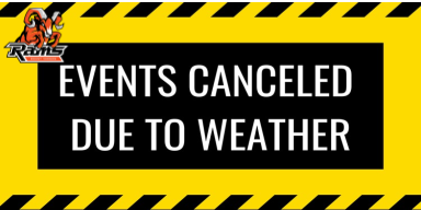 All sports canceled due to weather.