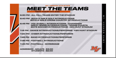 Tonight 8-14-26 at 6:30 Meet the Teams