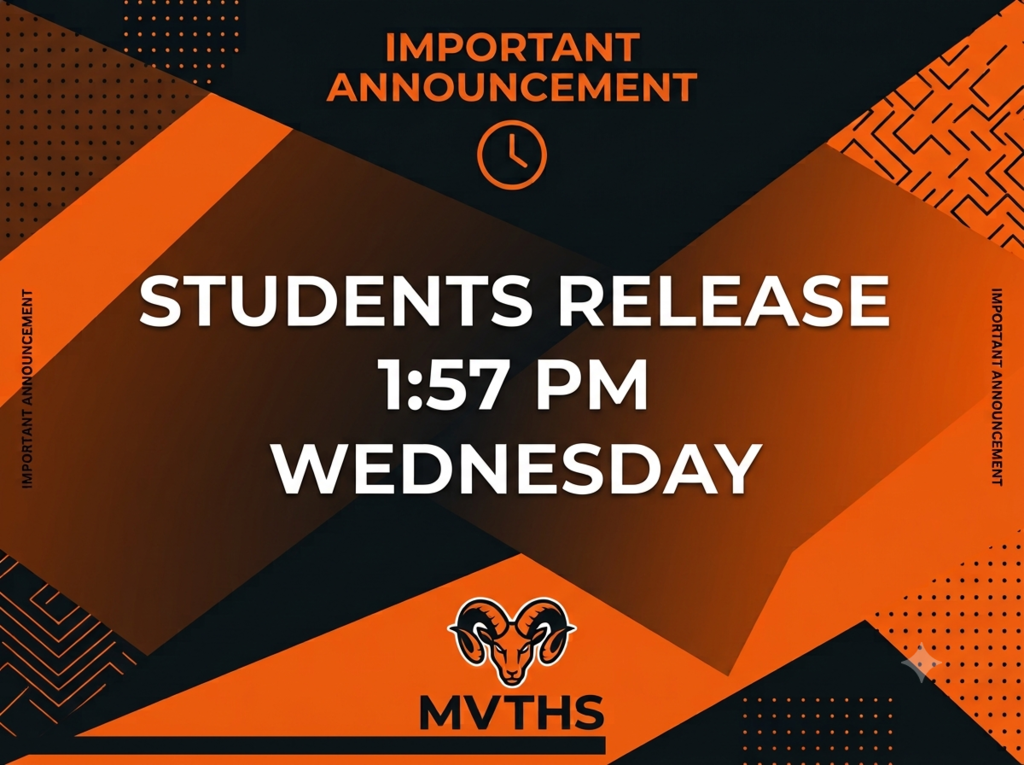 Students Release at 1:57 on Wednesday