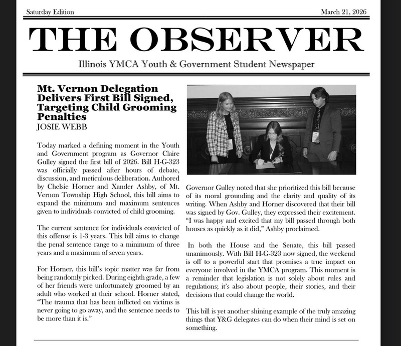 Thhe Y&G Observer touts MVTHS students