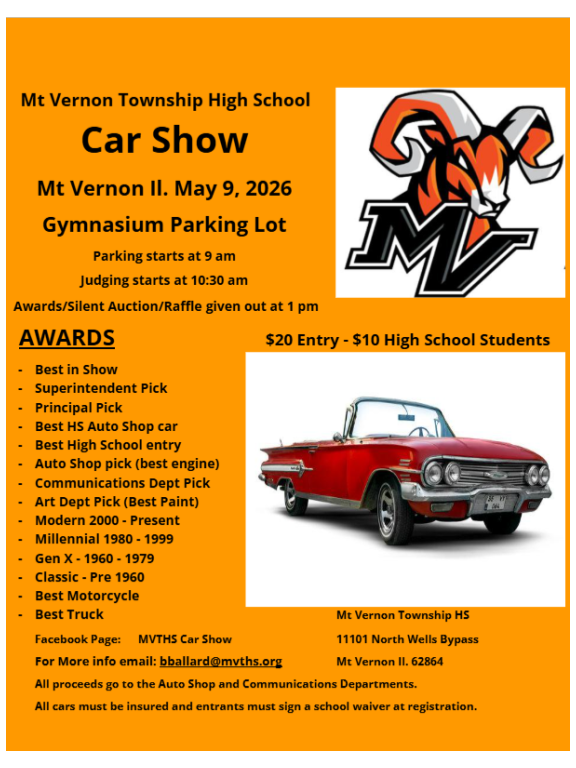 May 9th Car Show Flyer