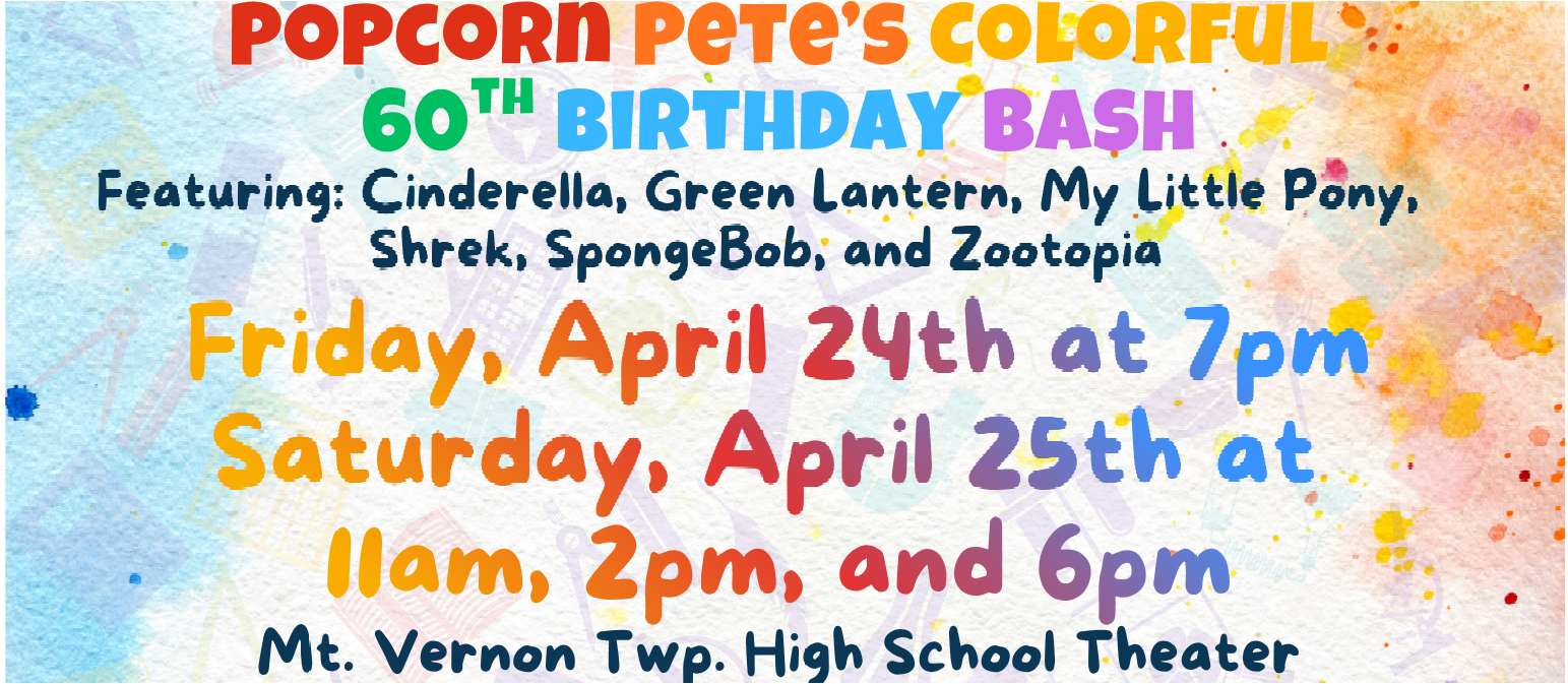 Popcorn Pete's Colorful 60th Birthday Bash Information | Mount