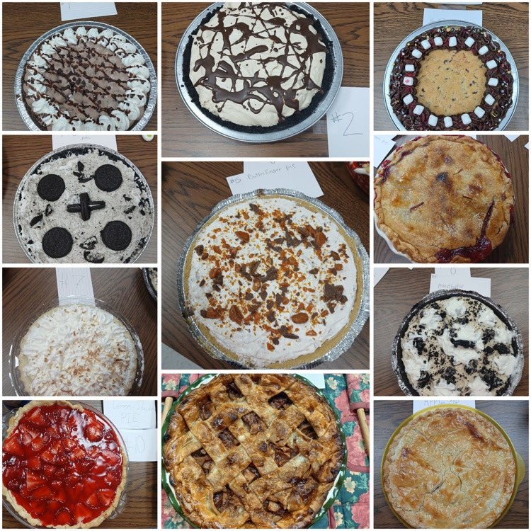 collage of pies