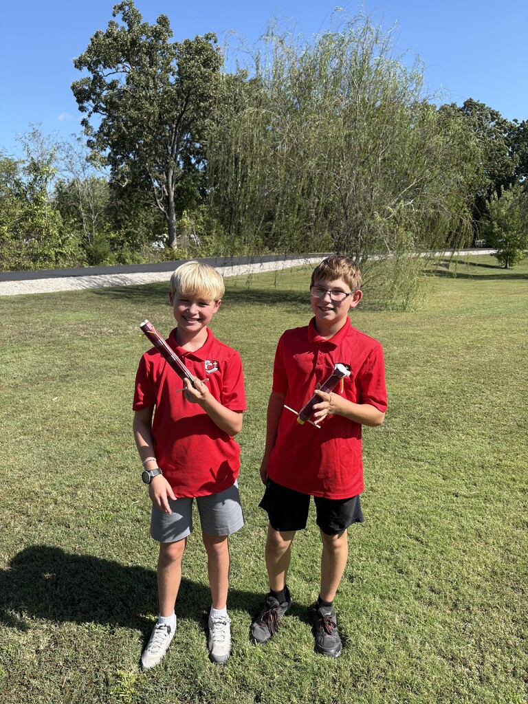 students with rockets