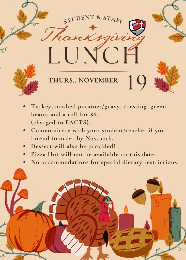 All school Thanksgiving Lunch