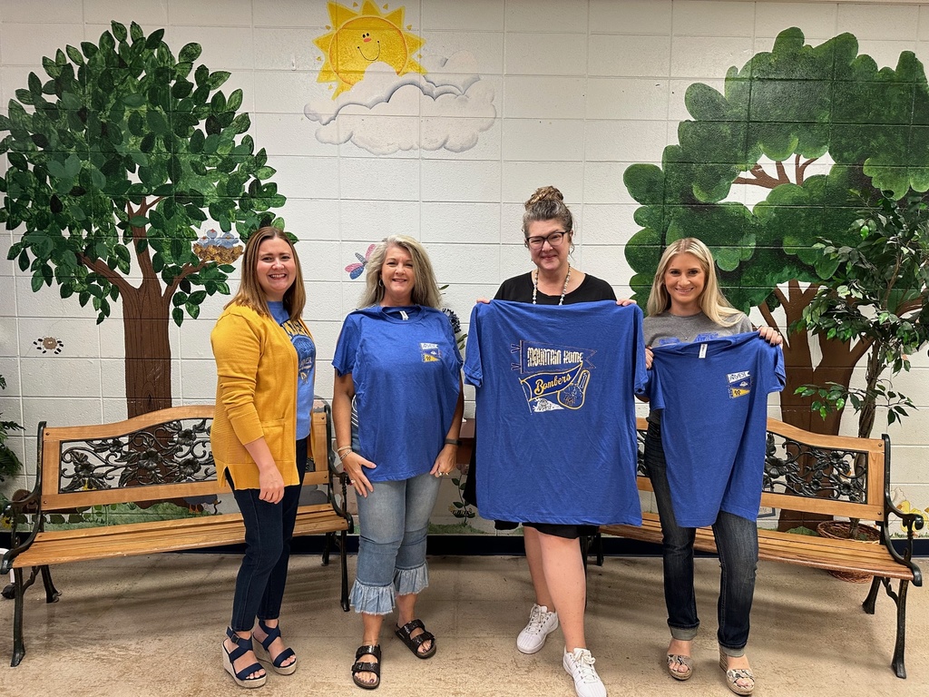 teachers posing with shirts