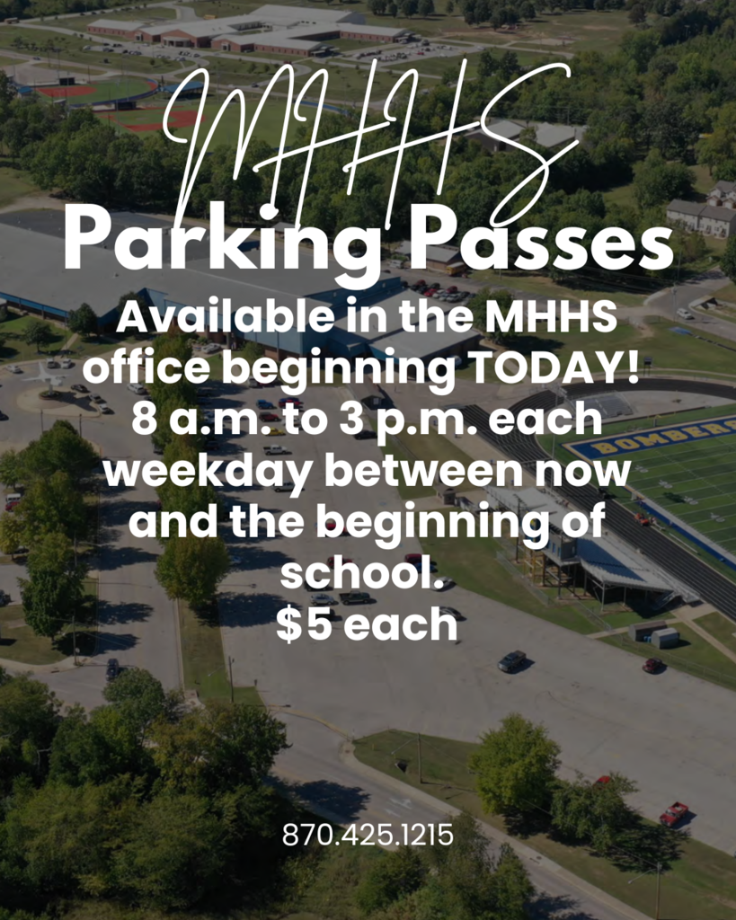 Available in the MHHS office beginning TODAY!  8 a.m. to 3 p.m. each weekday between now and the beginning of school.  $5 each