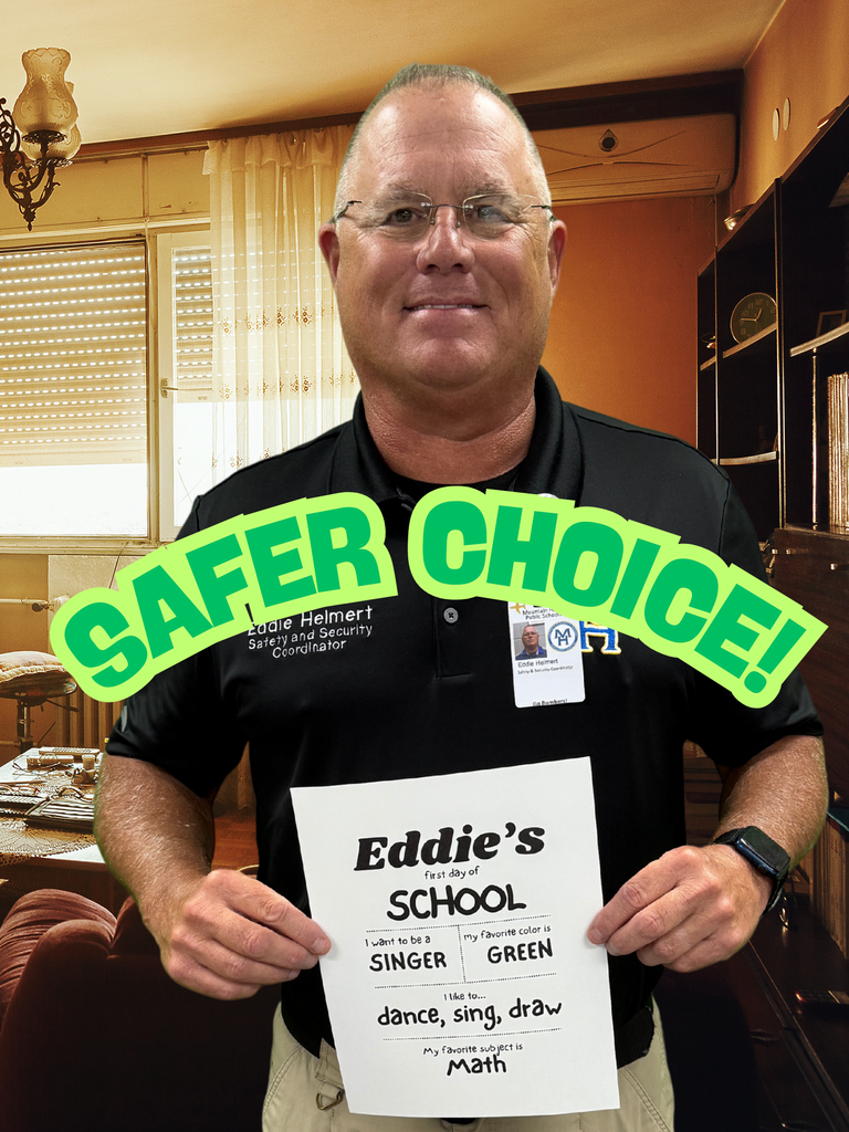 Eddie holding a sign that does not disclose too much personal information
