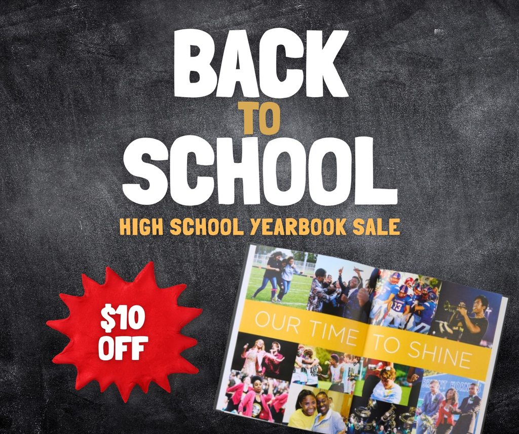 back to school 10 dollars off yearbooks