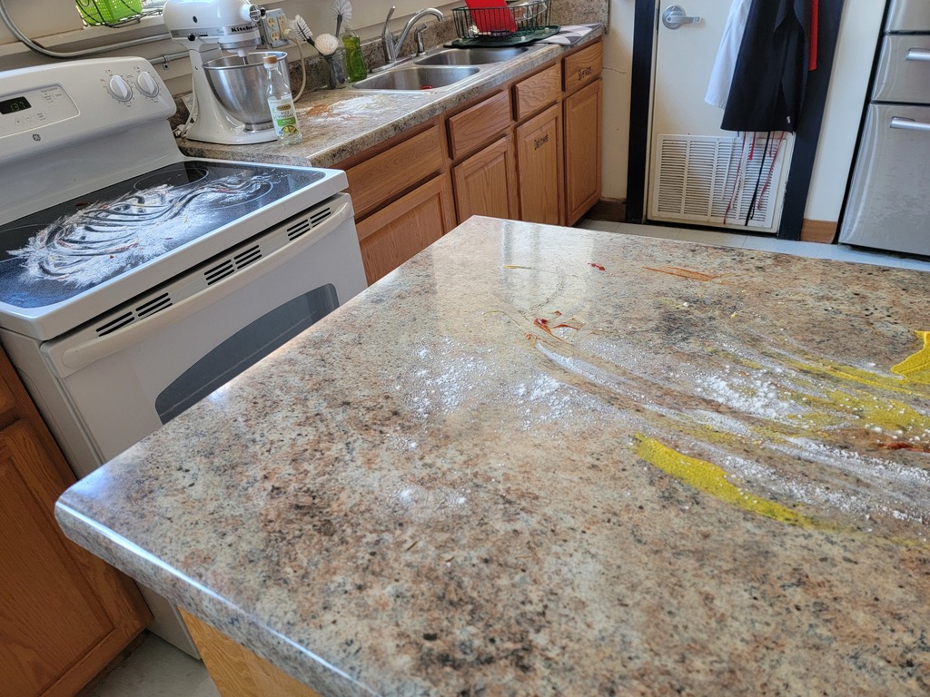 messy kitchen