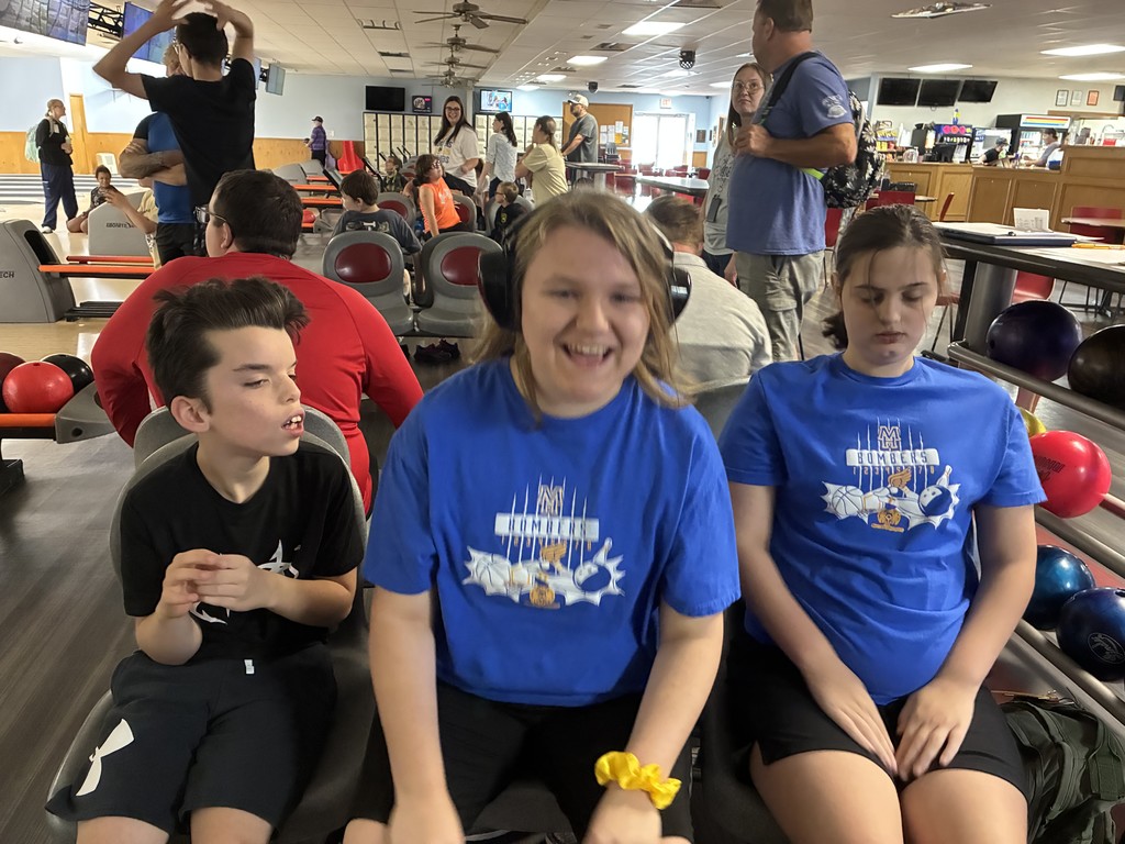 students at the bowling alley