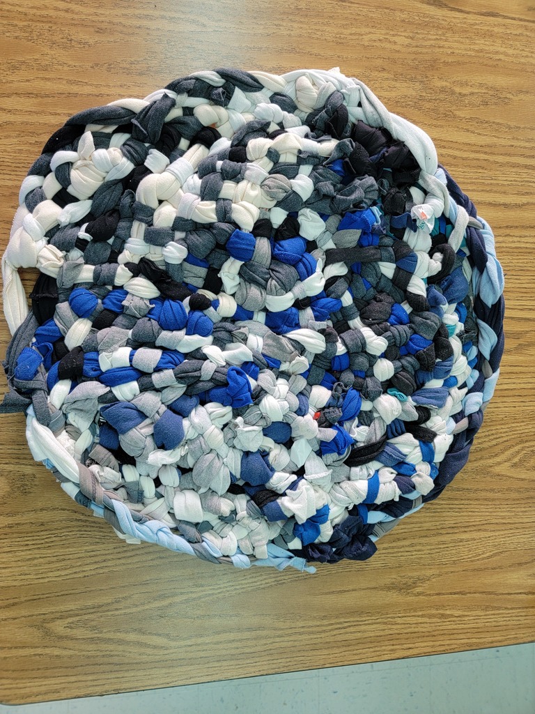 rug made with old tshirts