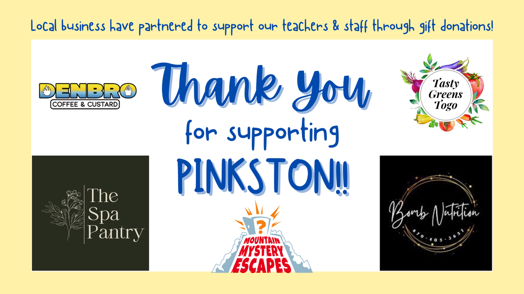 Thank you to our donors - the spa pantry, denbro coffee, mountain mysteries escapes, bomb nutrition, and tasty greens togo