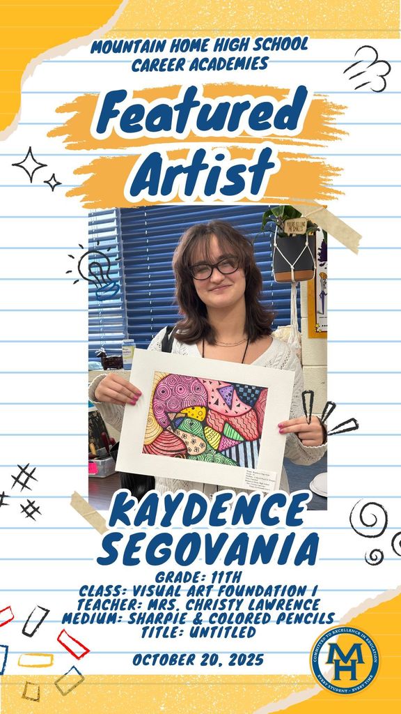 a girl holding a colored pencil and sharpie artpiece