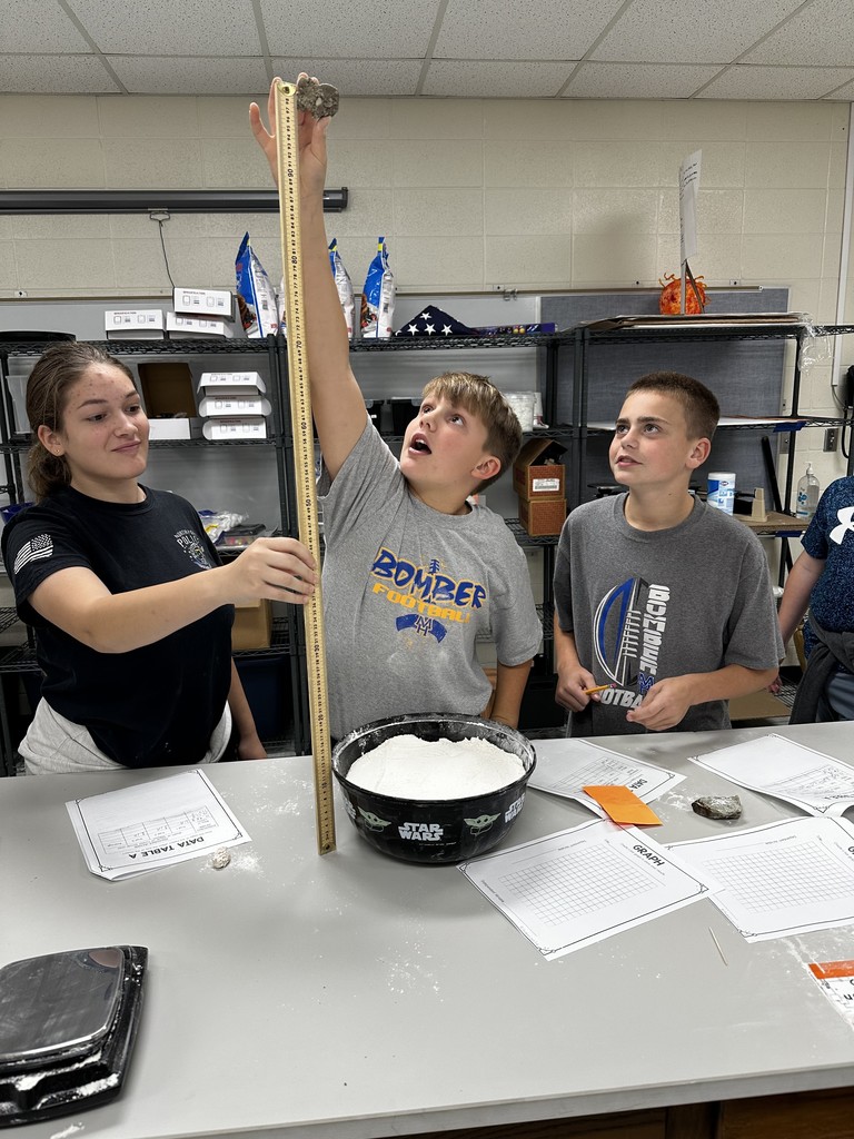 Kid doing crater lab