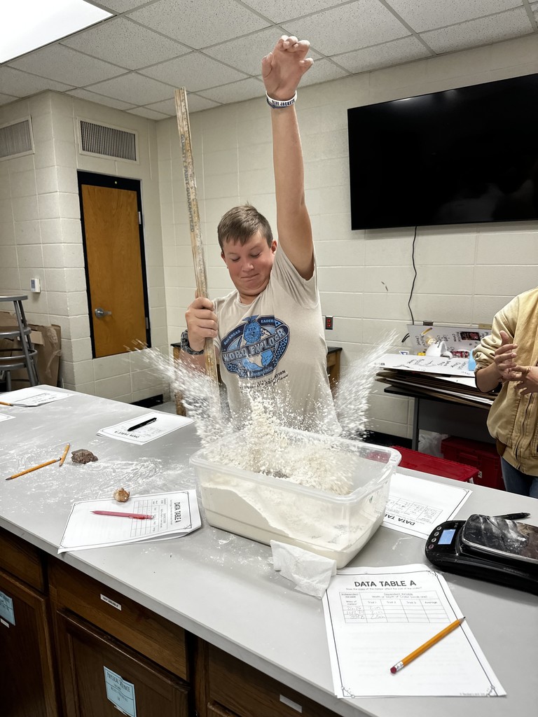 Kid doing crater lab