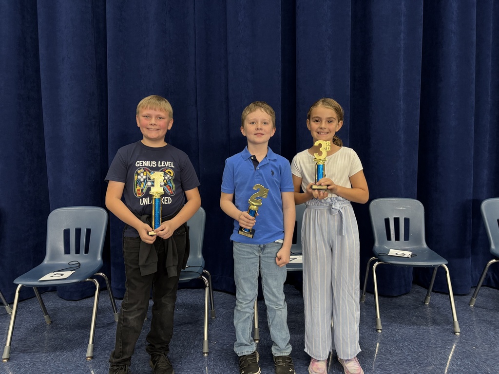 three spelling bee winners from 3rd grade