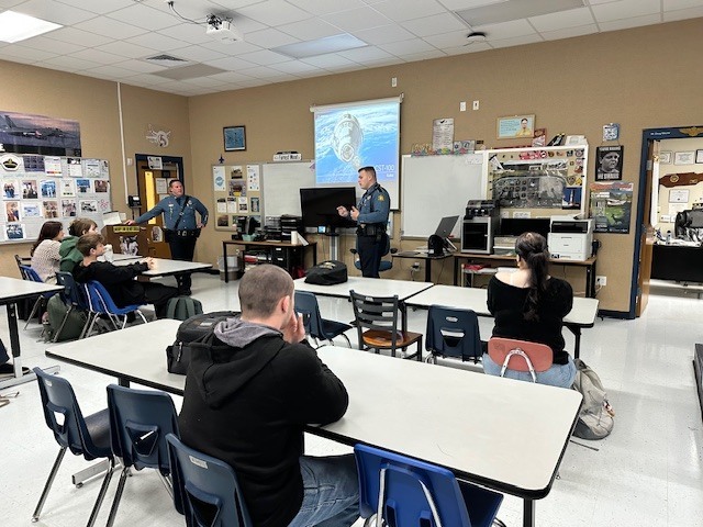 Cops presenting to students