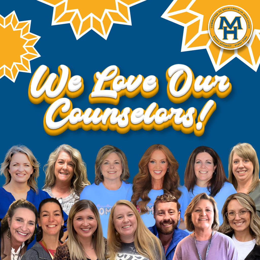 We love our counselors -- graphic with all school counselors photos