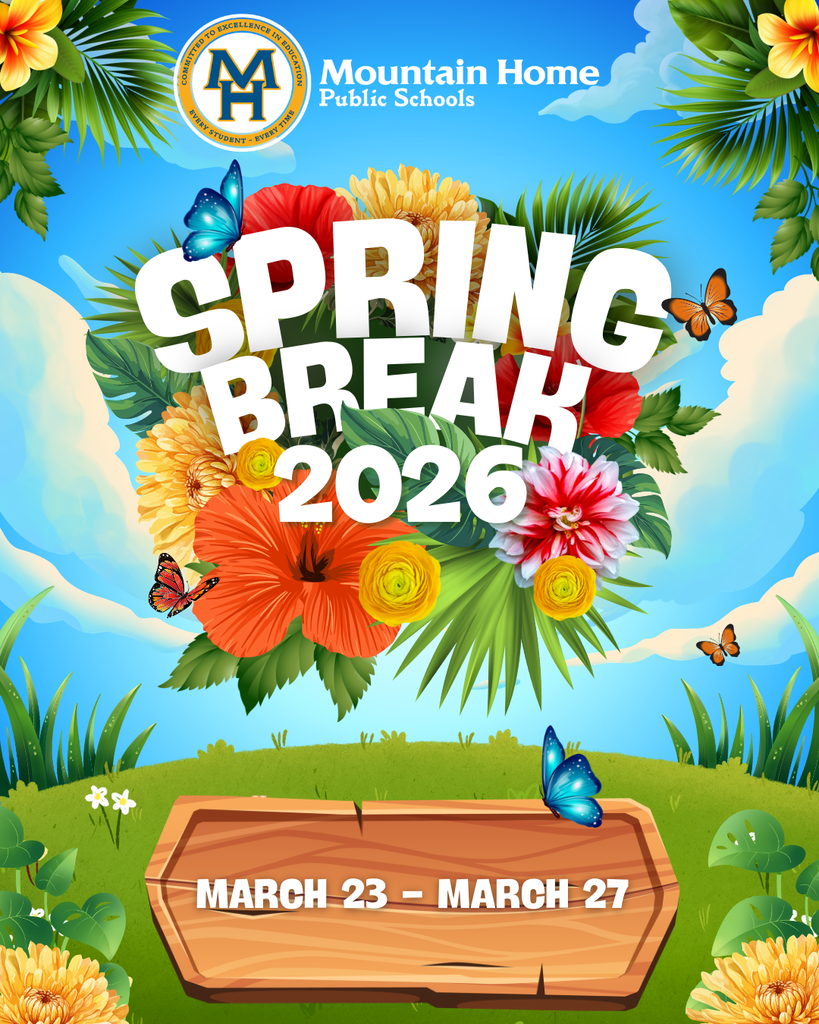 Spring Break is March 23-27! No school! 