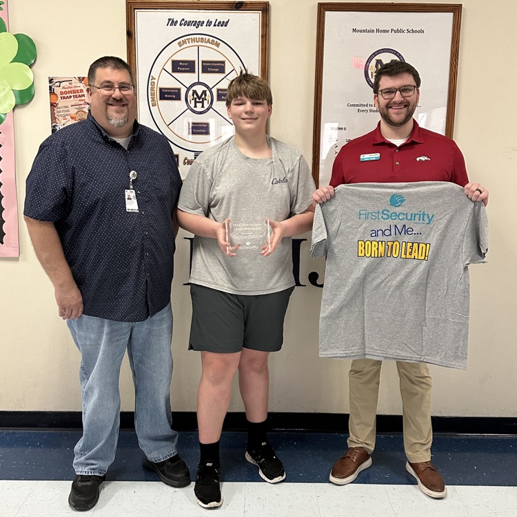 Dayton Leedom was the MHJH February First Security Bank Student o