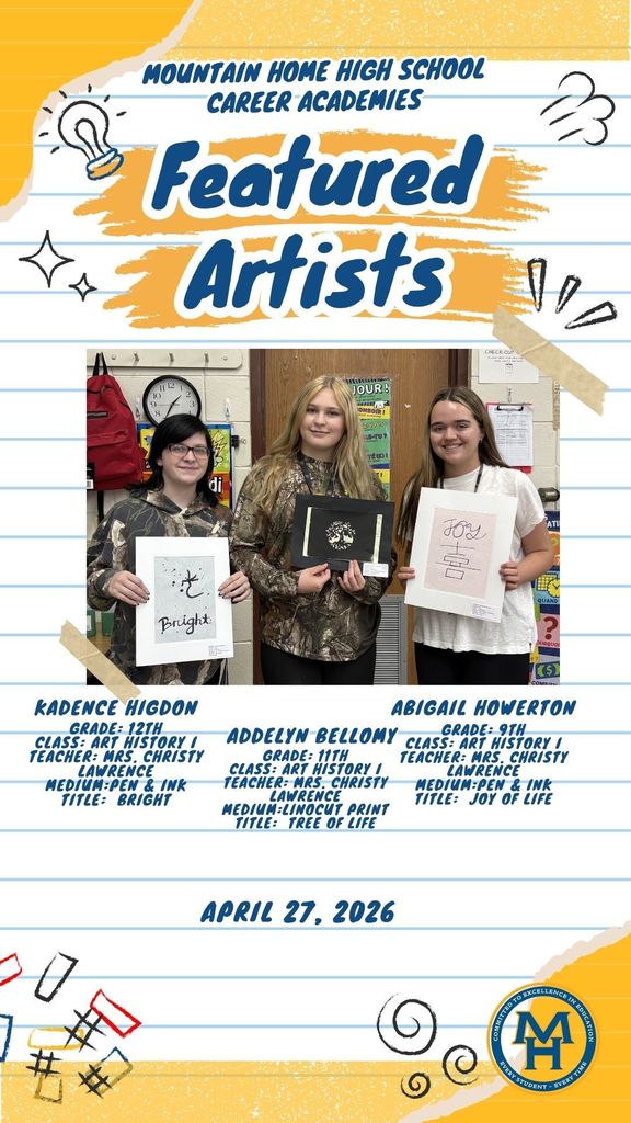 Featured Artists Kadence Higdon, Addelyn Bellomy, & Abigail Howerton April 27, 2026