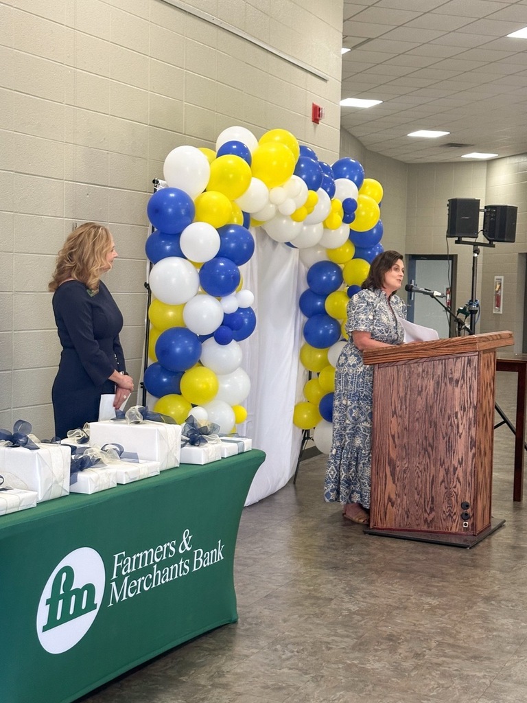 Mrs. Allyson Dewey speaking at retirement reception