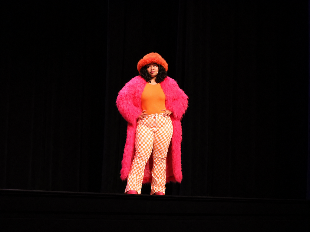 Senion Kenlyee Brown performing an MHHS theatre production