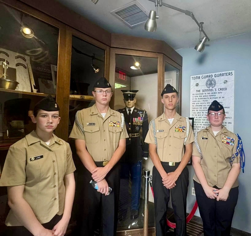 NJROTC Members after the wreath laying ceremony at the Tomb of the Unknown Soldier