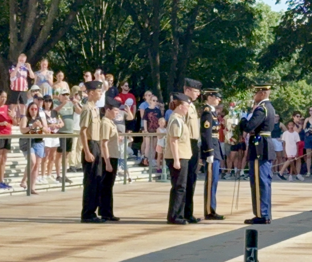 NJROTC Members at the wreath laying ceremony at the Tomb of the Unknown Soldier