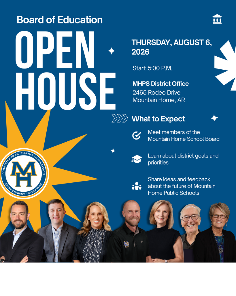 Board of Education Open House 5:00 p.m. August 6, 2026--MHPS District Office