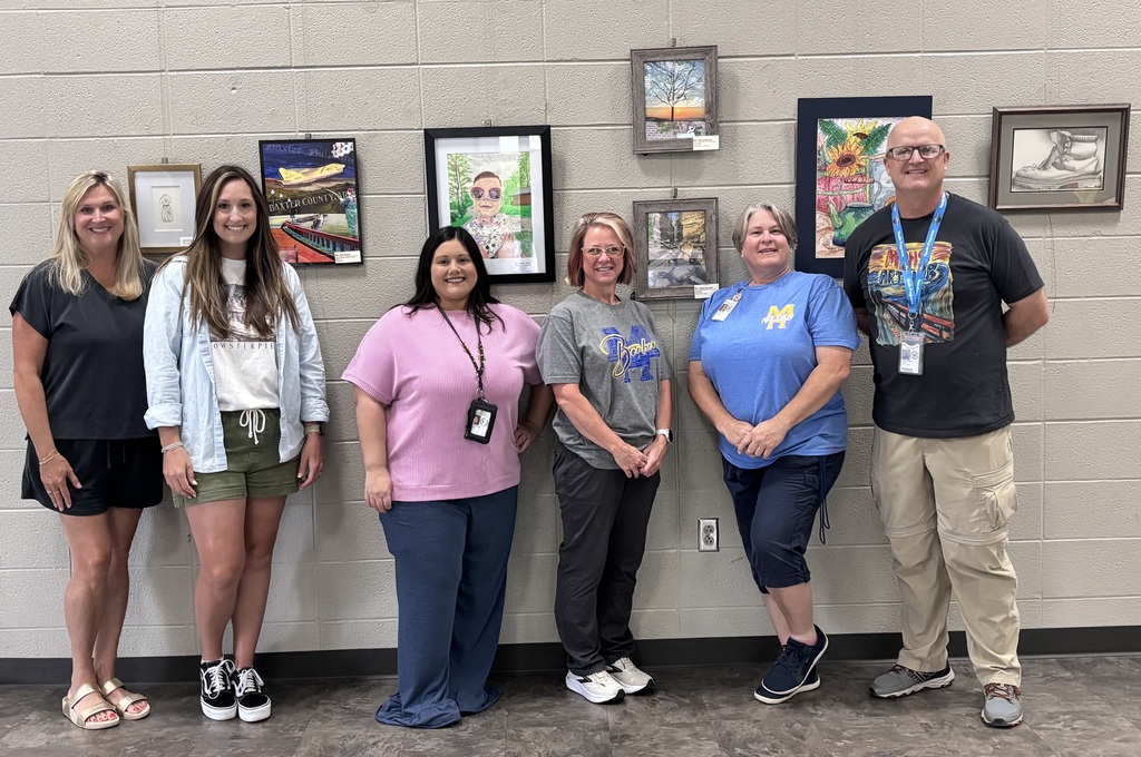 Pictured left to right: Lee Anne Jackson (Hackler), Erika Watson (Junior High), Isabella Phares (Nelson-Wilks-Herron), Christy Lawrence (High School), Libby Posey (Pinkston), and Steve Hargett (High School). Not pictured: Dora Norcross (Hackler)