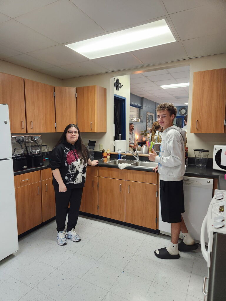Culinary II Students working the Runway Cafe at MHHS