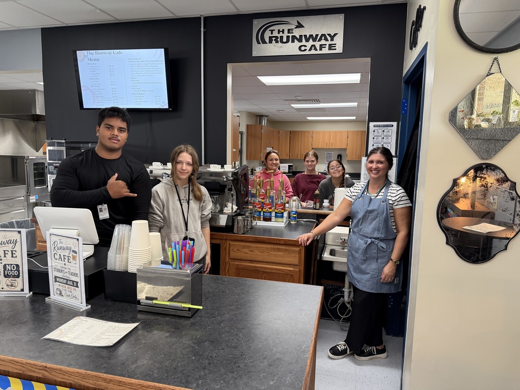 Culinary II Students working the Runway Cafe at MHHS