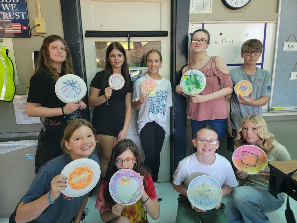Mrs. Camp's WIN group learning about angles, shapes, and the importance of precise measurements.