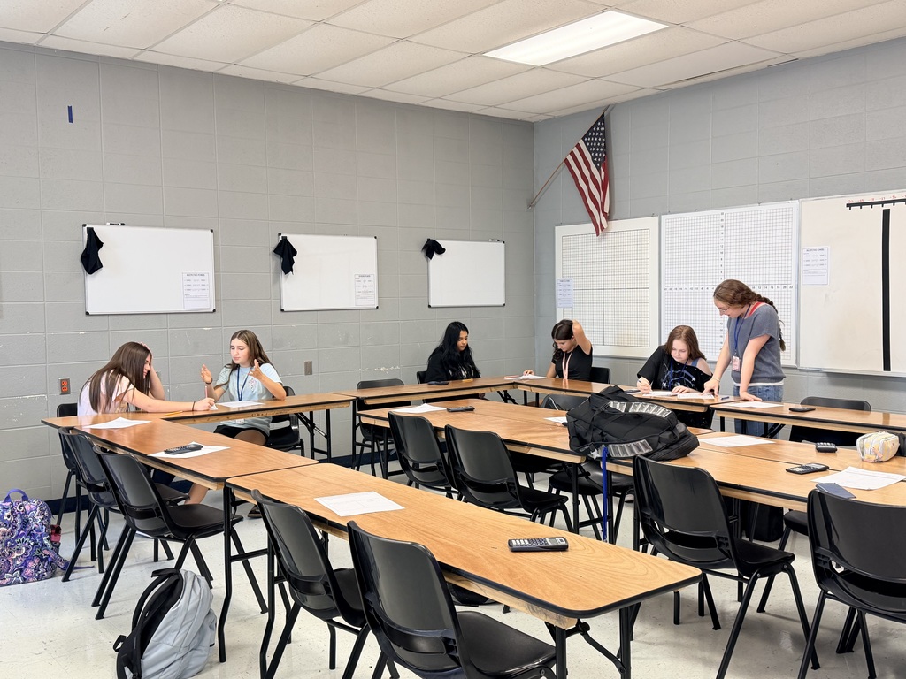 Students in Mrs. Hickman's class working on math 