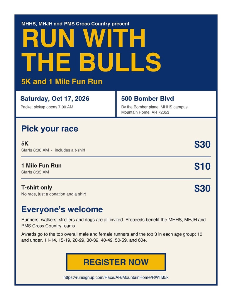 Run with the Bulls Oct 17 500 Bomber Blvd