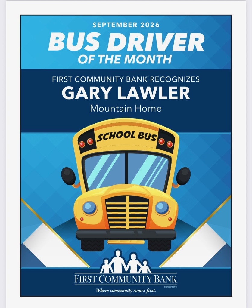 September 2026 Bus Driver of the Month Gary Lawler sponsored by First Community Bank