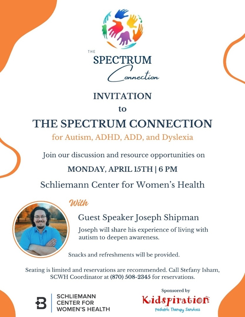 spectrum connection invites parents to a meeting on monday april 15 at 6 pm featuring joseph shipman who will discuss living with autism